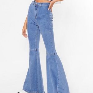 Nasty Gal Super Trouper High-Waisted Flares